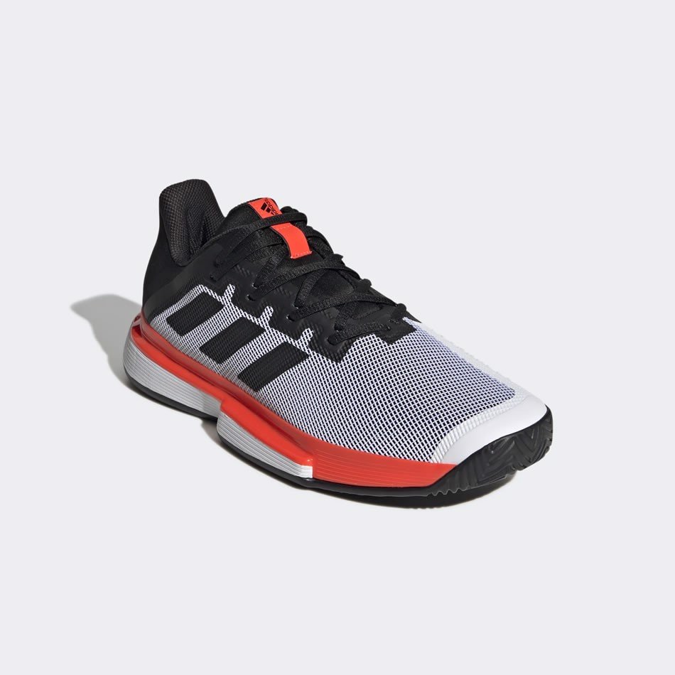 Giày Tennis Adidas SOLEMATCH Bounce Black/Silver Red | Giày