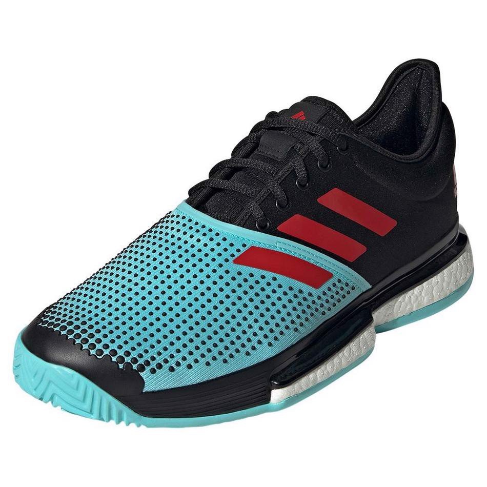 Giày Tennis Adidas SOLE COURT Boost Primeblue black/Aqua | Giày