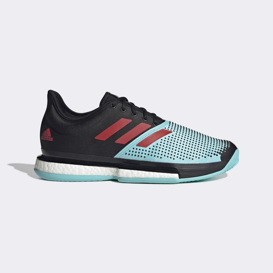 Giày Tennis Adidas SOLE COURT Boost Primeblue black/Aqua | Giày